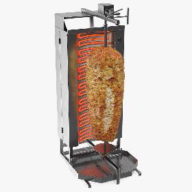 Vertical Rotisserie Grill with Doner Kebab model